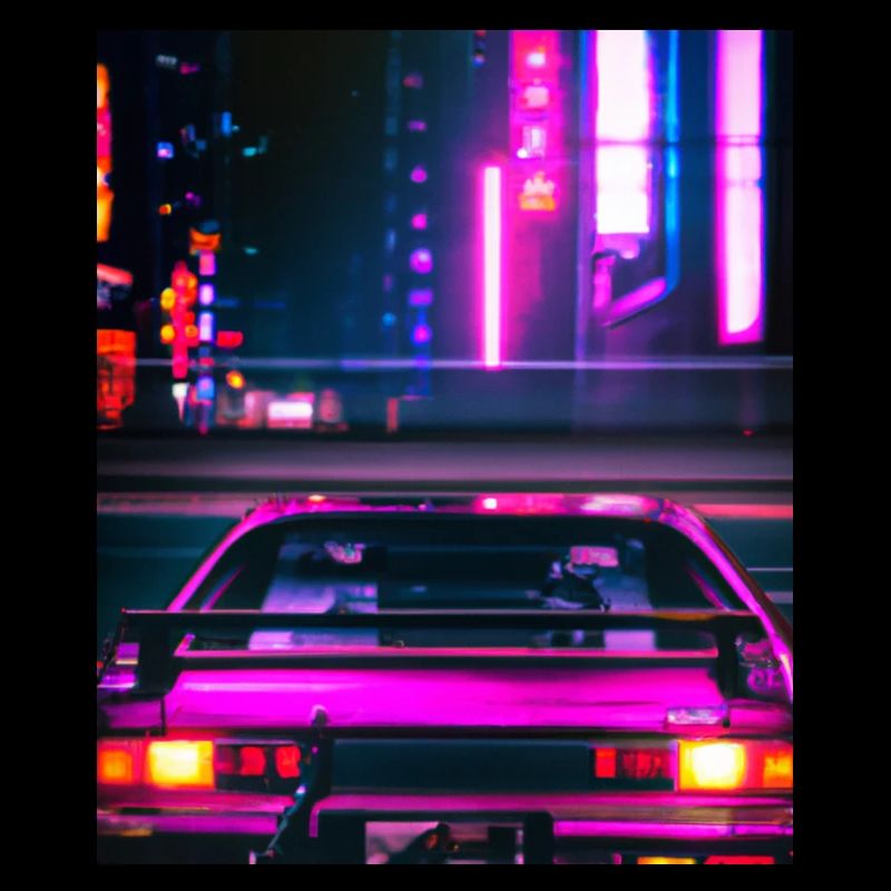 Vaporwave Aesthetic Synthwave Car