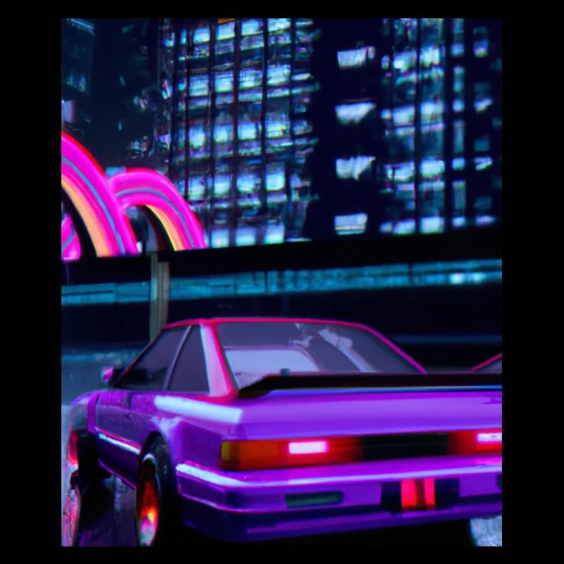 Vaporwave Esthétique Synthwave Car