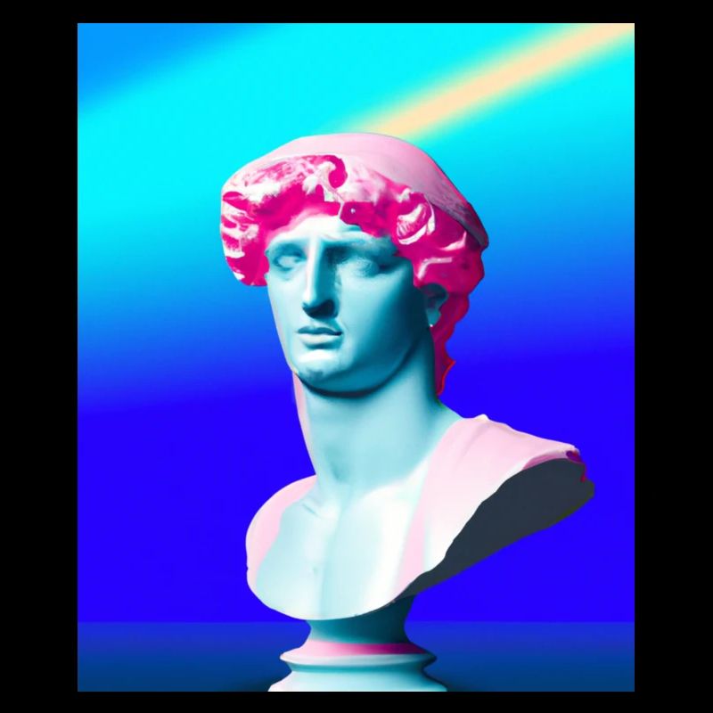 Vaporwave Statue Buste romain