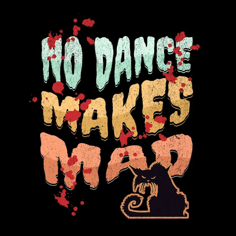 No Dance, Dance Design, Bad Cat, Cartoon Style