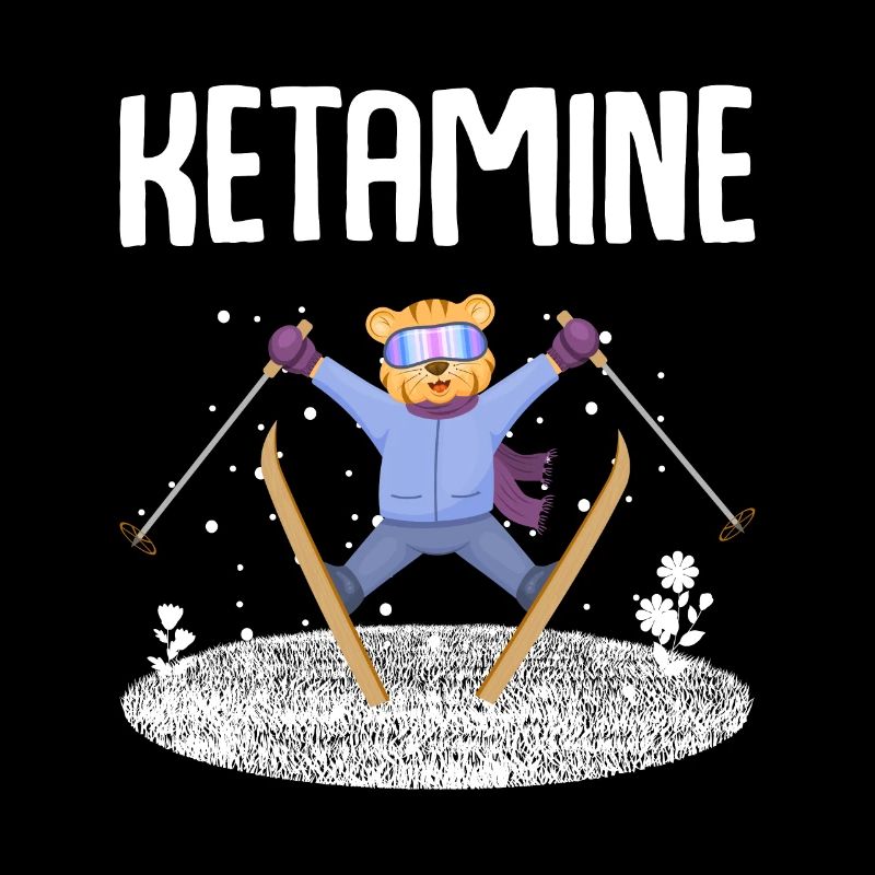 Ketamine Skiing Jumping Bear White