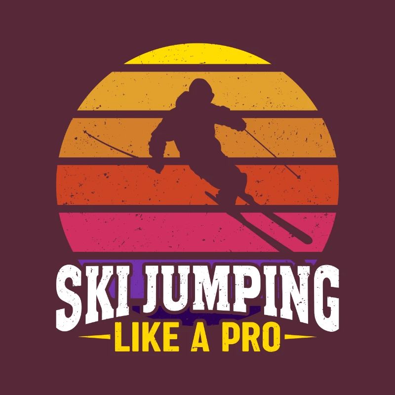 Saut à ski comme un pro Coucher de soleil