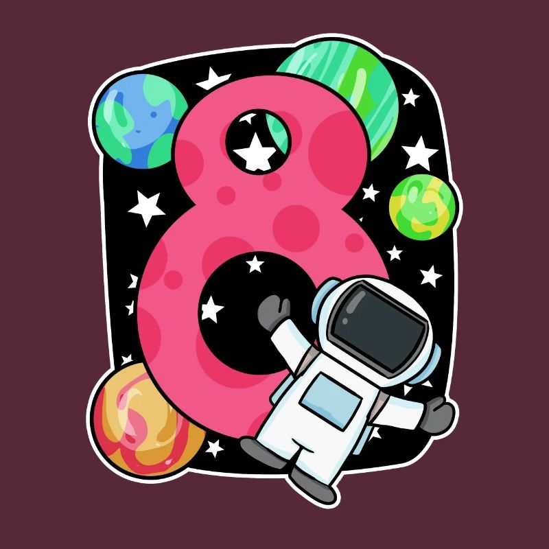 8e anniversaire 8 ans jeune astronaute de l’espace