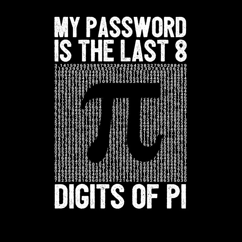 My password is the last 8 digits of Pi