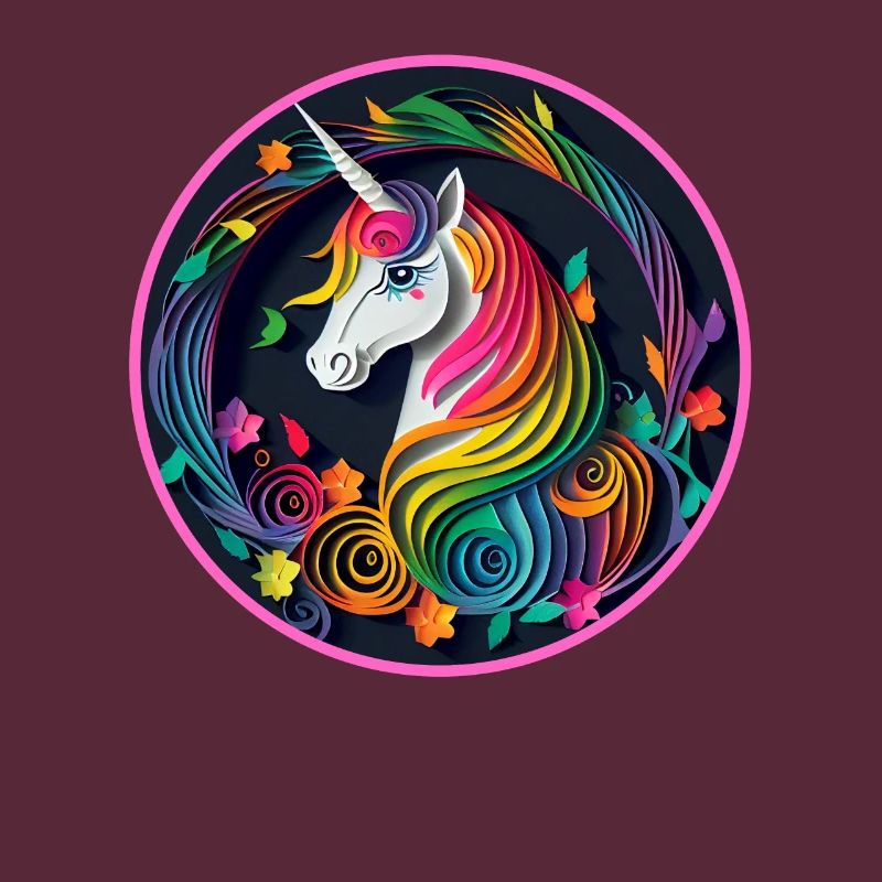 Type de conception de papier d’une licorne mignonne 1