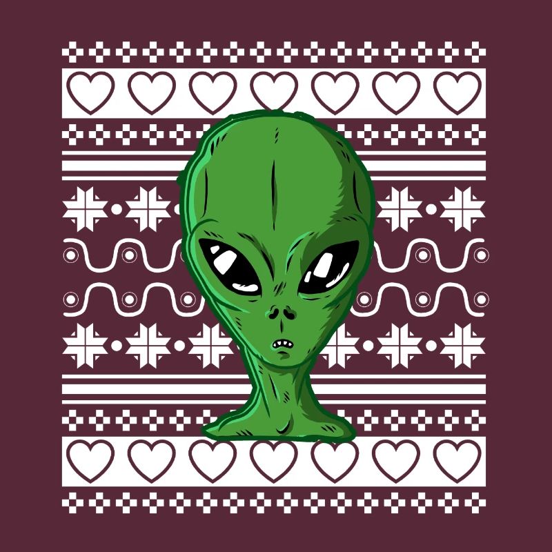 Pull de Noël moche Tshirt Weihnachten Alien