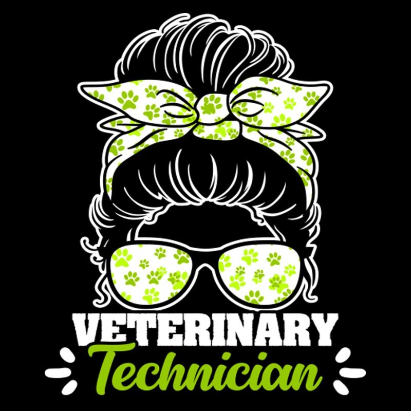 Veterinary Technician Messy Bun
