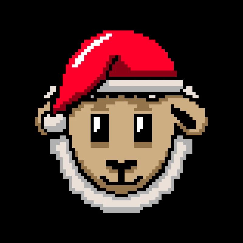 Moutons pixélisés Noël - Drôles de moutons