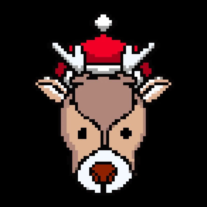 Deer pixelated Christmas - Funny deer