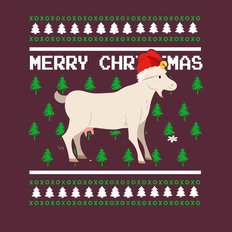 Moche pull de Noël Tshirt Chèvre de Noël