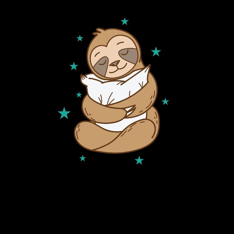 Sloth with pillow nature lazy