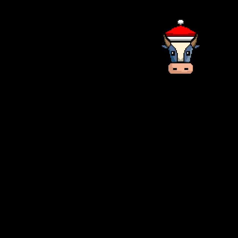 Vache Pixelisé Noël - Drôle de vache