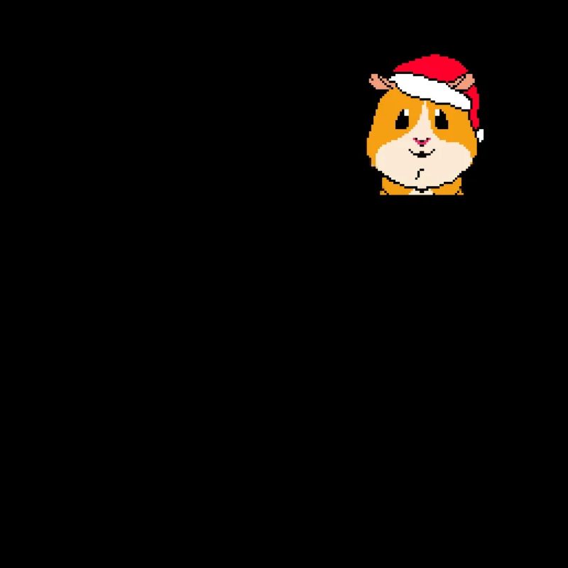 Cochon d’Inde Pixélisé Noël Drôle