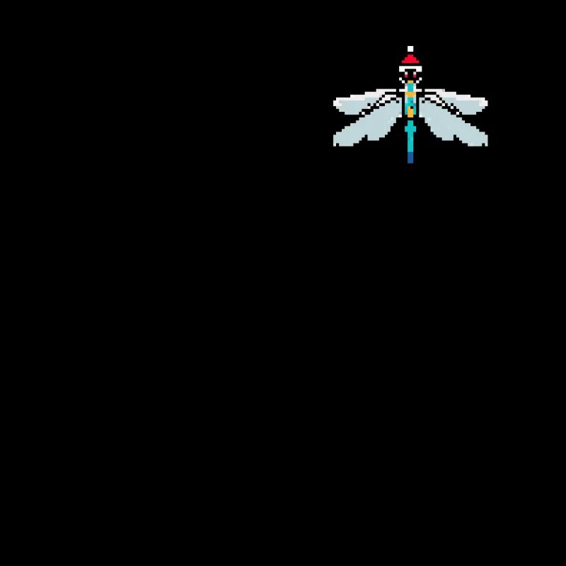 Libelle Pixelated Weihnachten - Lustige Libelle