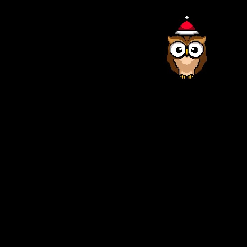 Eule Pixelated Christmas - Lustige Eule