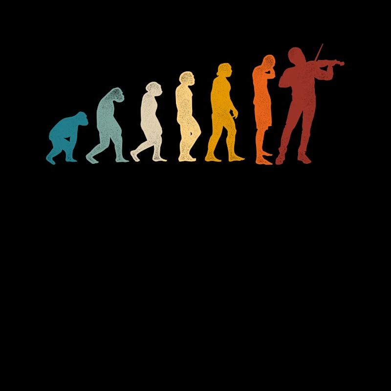 Violin Violinist Evolution Retro