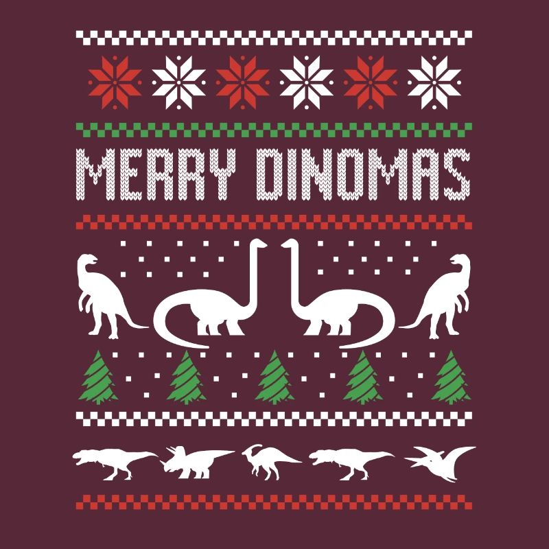 Dino Dinosaur Pull de Noël moche Joyeux Dinomas