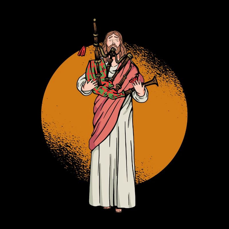 Jésus joue de la cornemuse - Ecossais