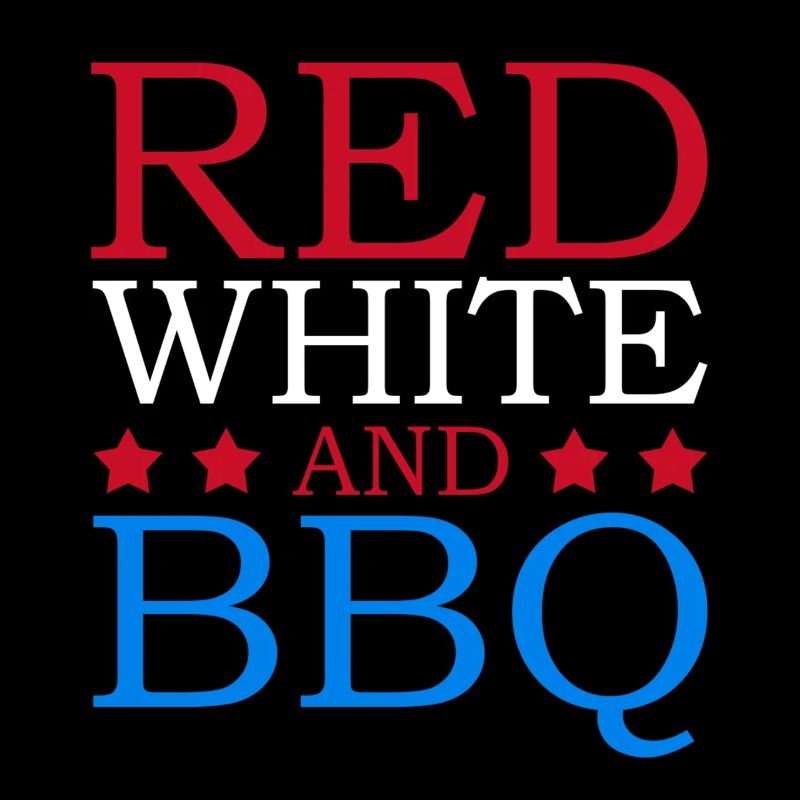 Red White and bbq July 4 Independence Day