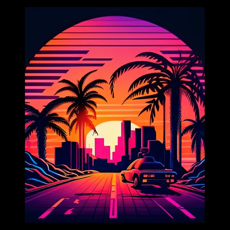 Retrowave Synthwave 80s Design