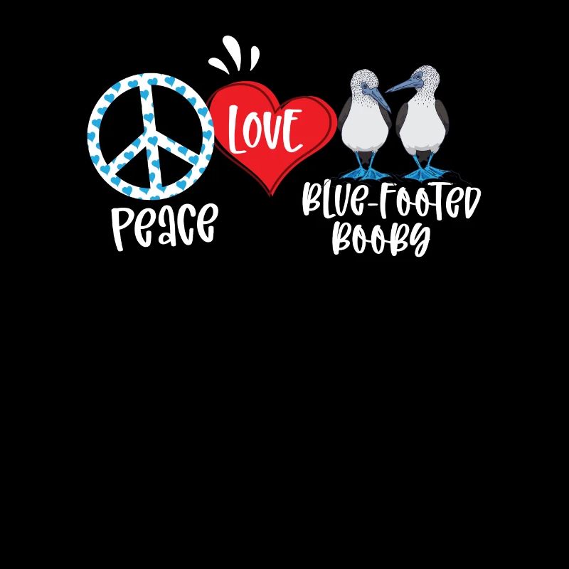 Peace Love Blue-footed Gannet Bird