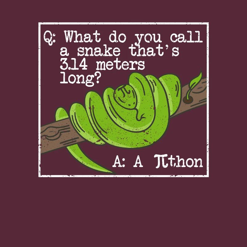 python serpent pithon pi tag icône maths drôles