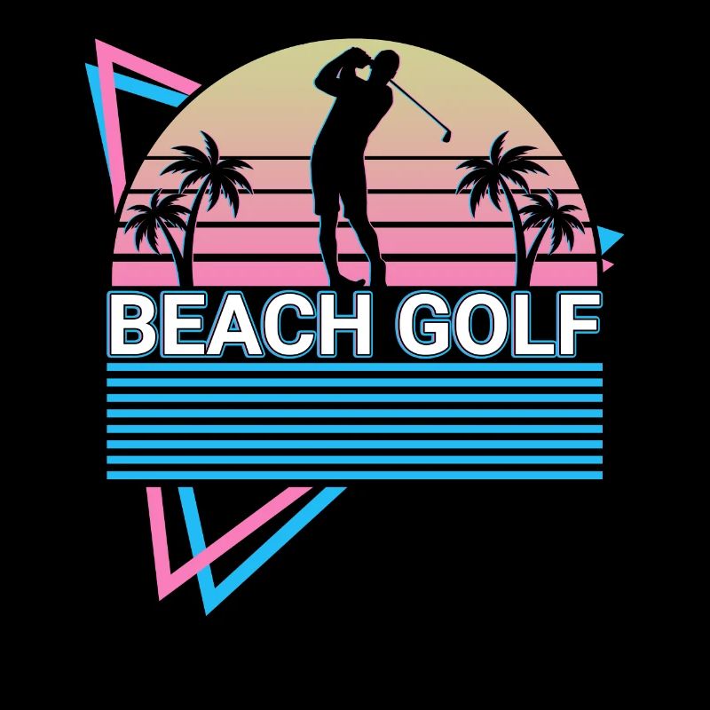 Golfeurs de plage rétro