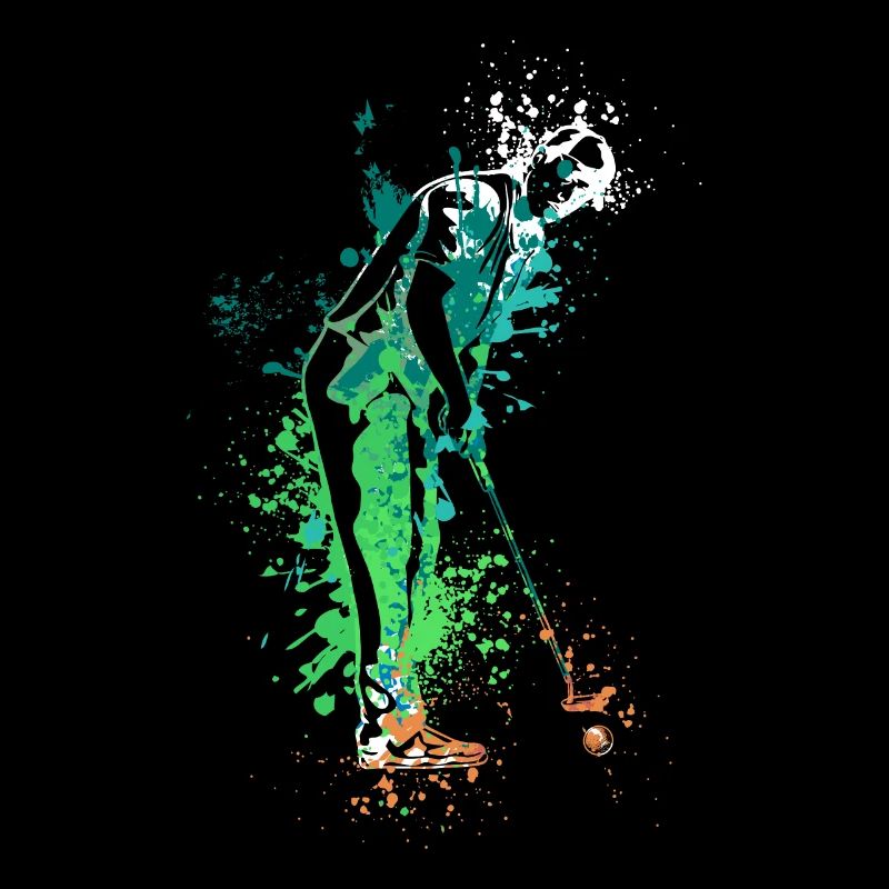 Splash Art Golfing Golfer