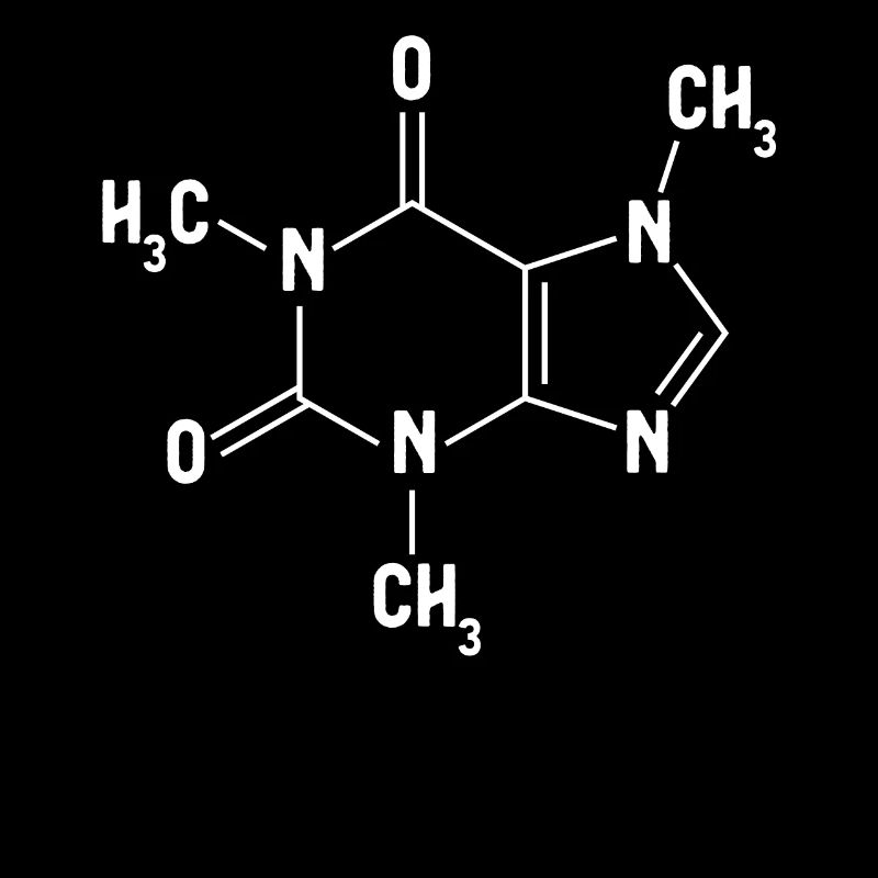Amateurs de molécules de caféine du café chimique