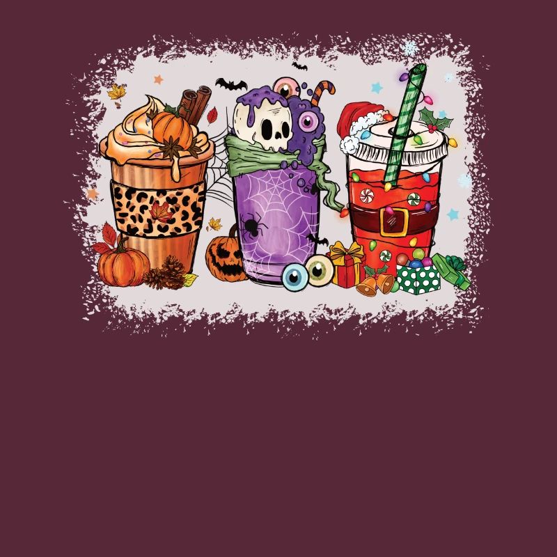 Coffee Cups Hallothanksmas Bleached