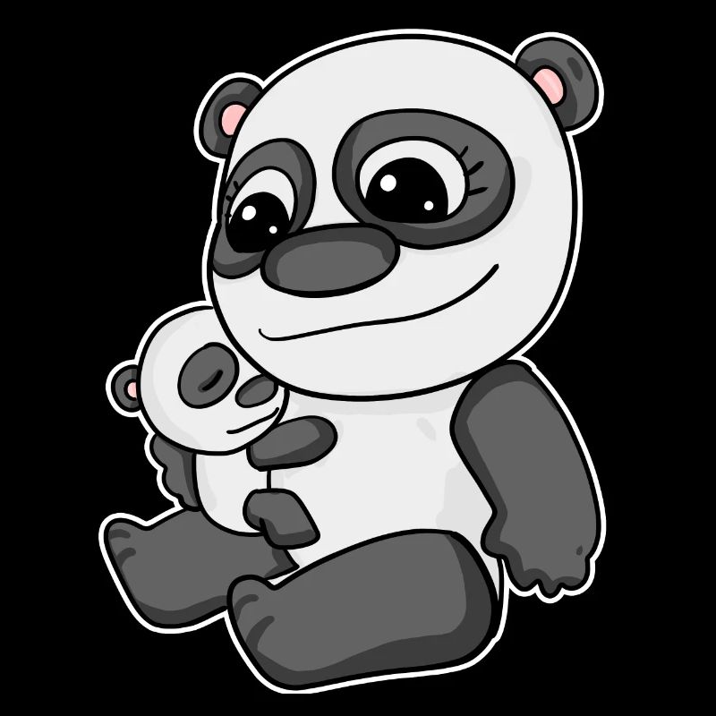 Famille - Panda avec bébé panda