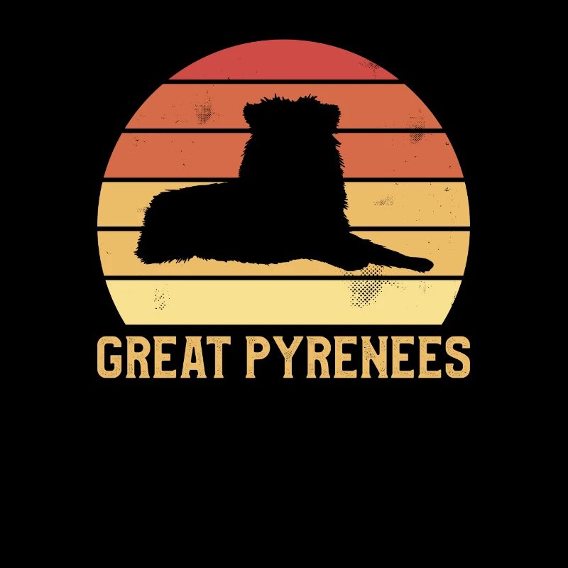 Vintage Retro Great Pyrenees Dog Lover
