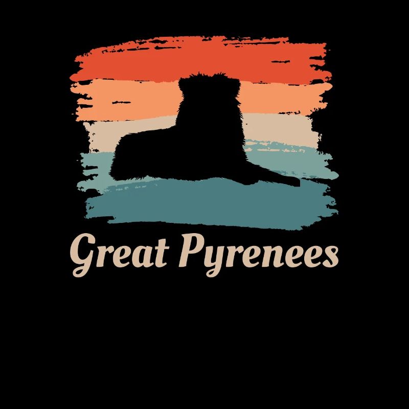 Vintage Retro Great Pyrenees Dog Lover