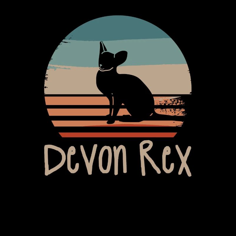 Vintage Retro Devon Rex Cat Lover