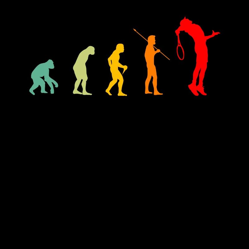 Evolution Tennisman Geschenkidee Mann