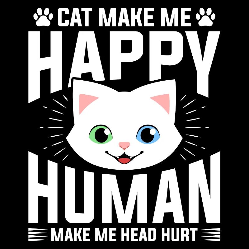 Cat makes me happy that man