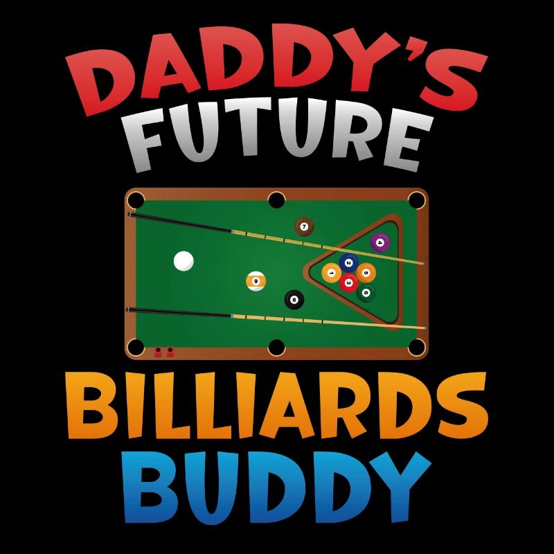 Billiards Pool Player Ball Dad Son