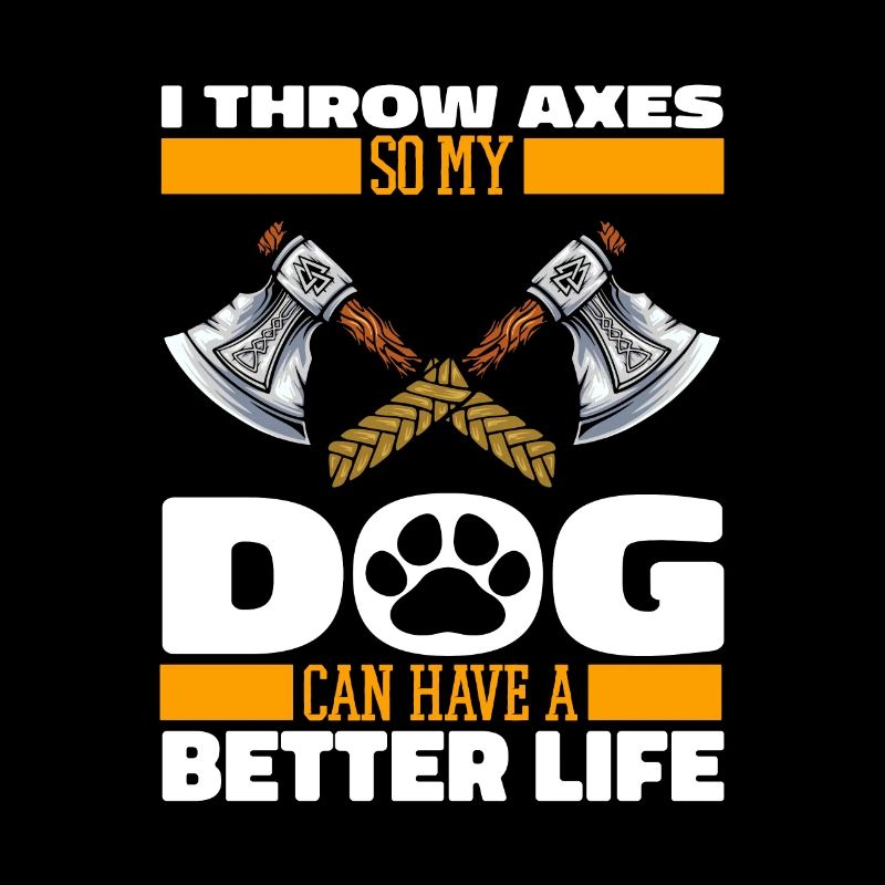 Axtwerfen Axtwerfer Hund