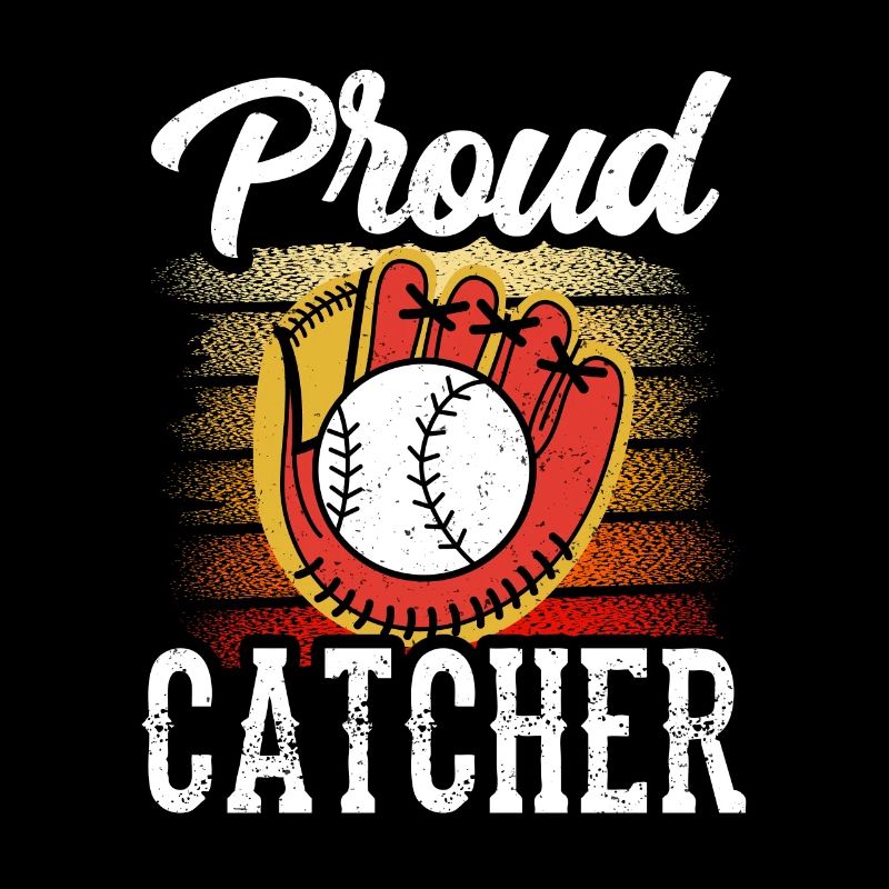 Stolzer Fänger Hobby Spieler Catcher Baseball