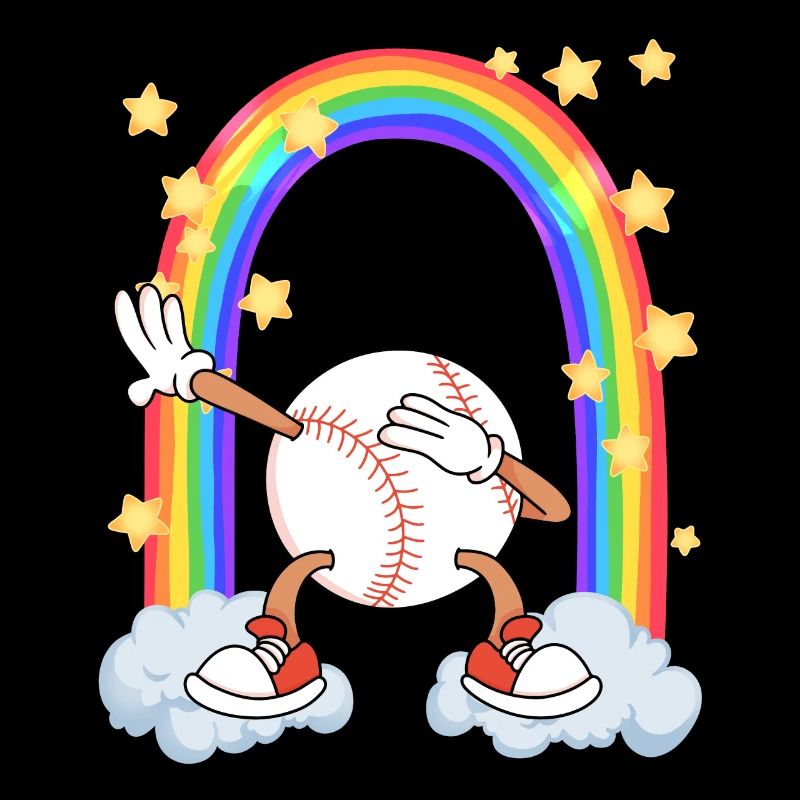 Baseball LGBTQ Softball Rainbow Dabbing