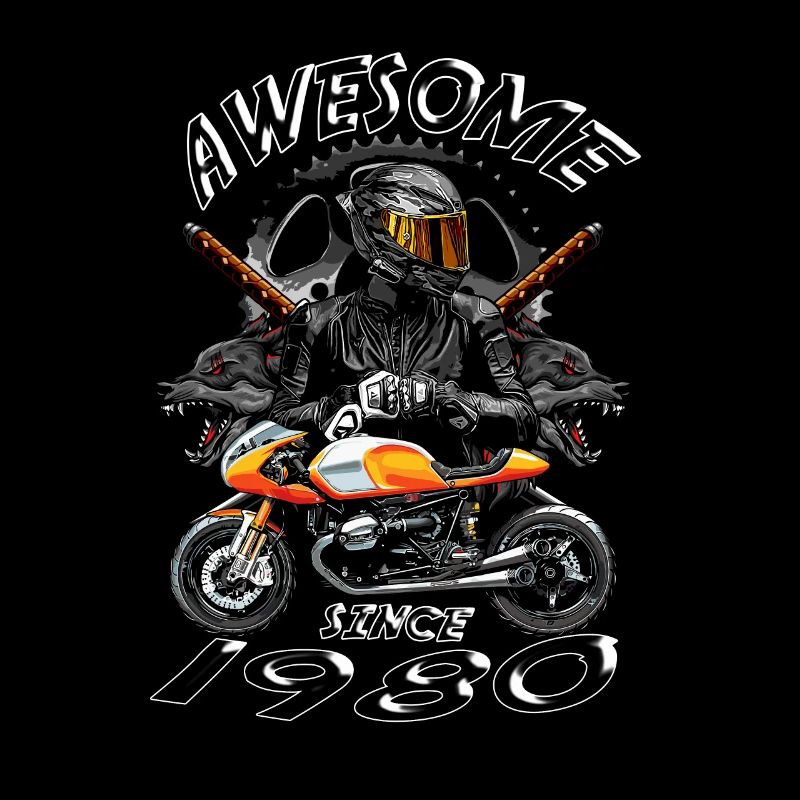 Awesome since 1980, Biker Geburtstag