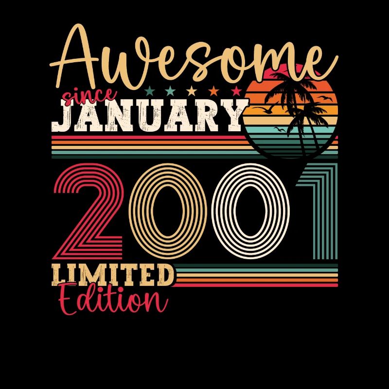 Year 2001 January 22nd birthday Gift man