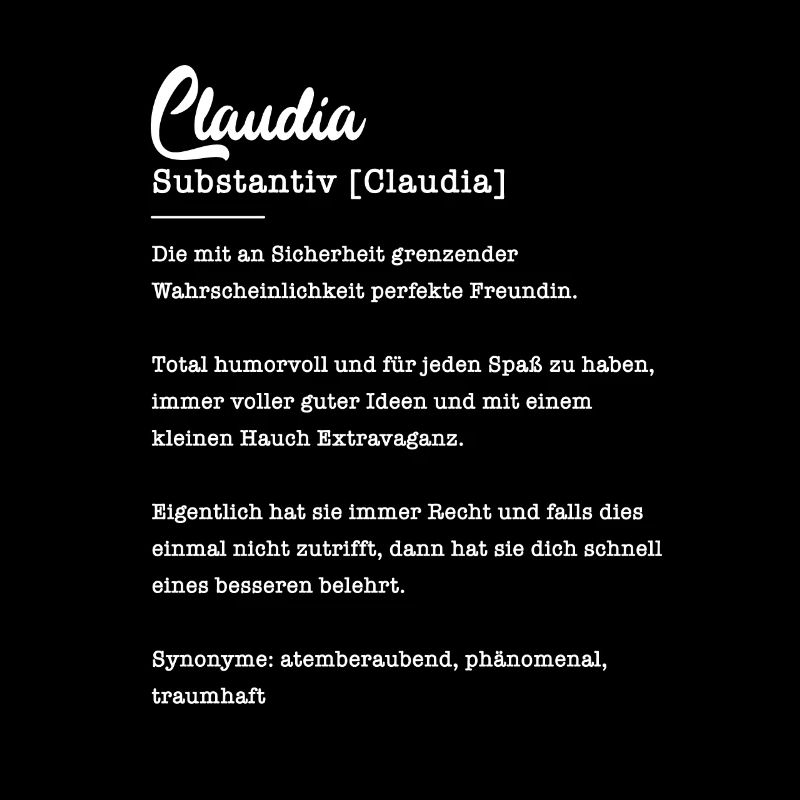 Claudia Substantiv Beste Freundin Geschenk