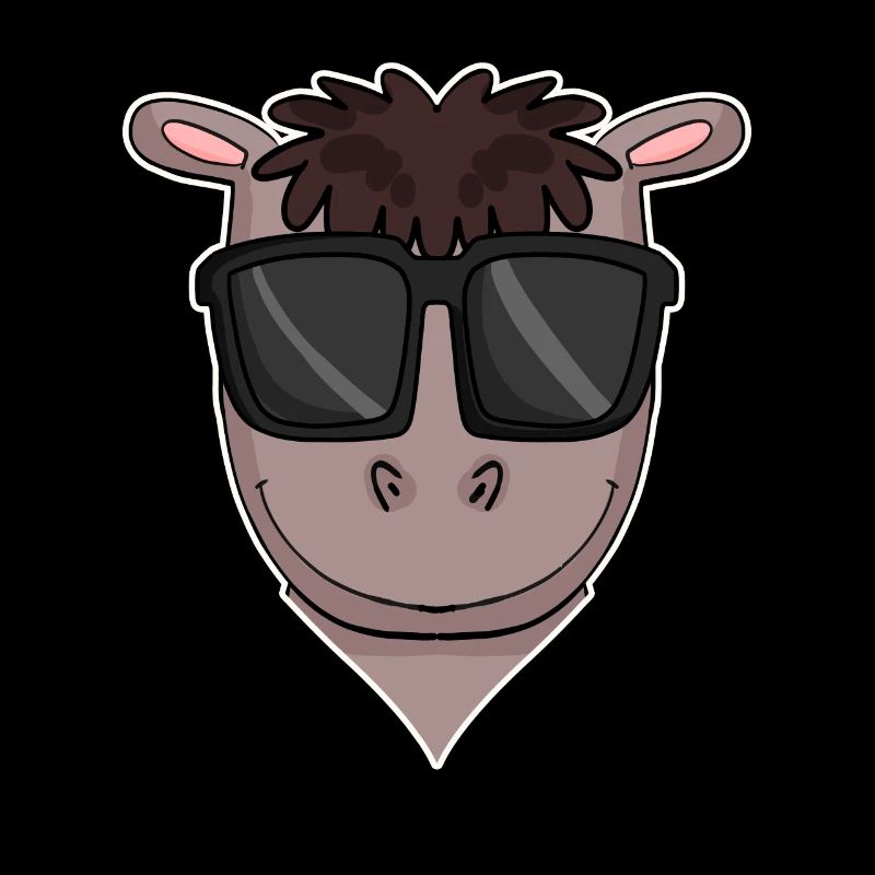 Cheval avec des lunettes de soleil