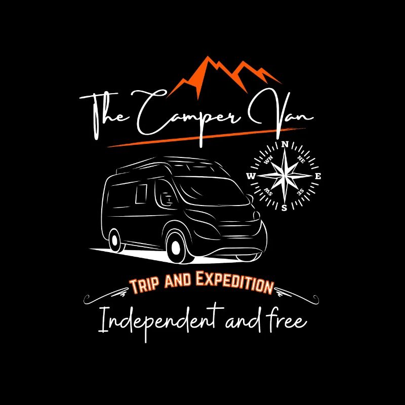 Camper van motorhome saying + motif