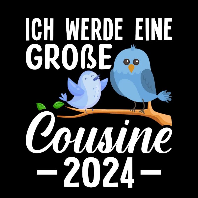 Kinder Ich werde Große Cousine 2024 T-Shirt Eule
