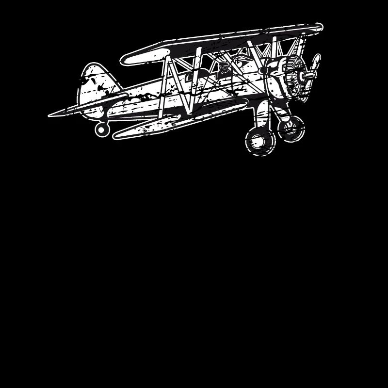 Doppeldecker Flugzeug Pilot Fluglehrer Geschenk