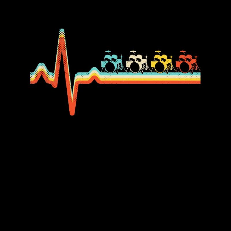Drums Retro Heartbeat