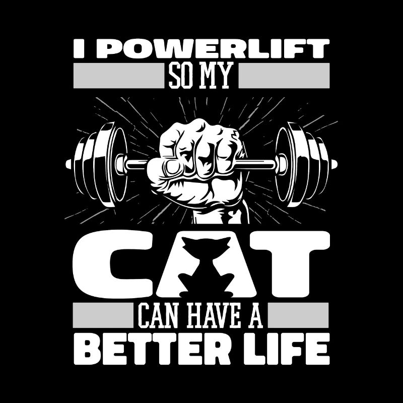 Powerlifting Powerlifter Cat