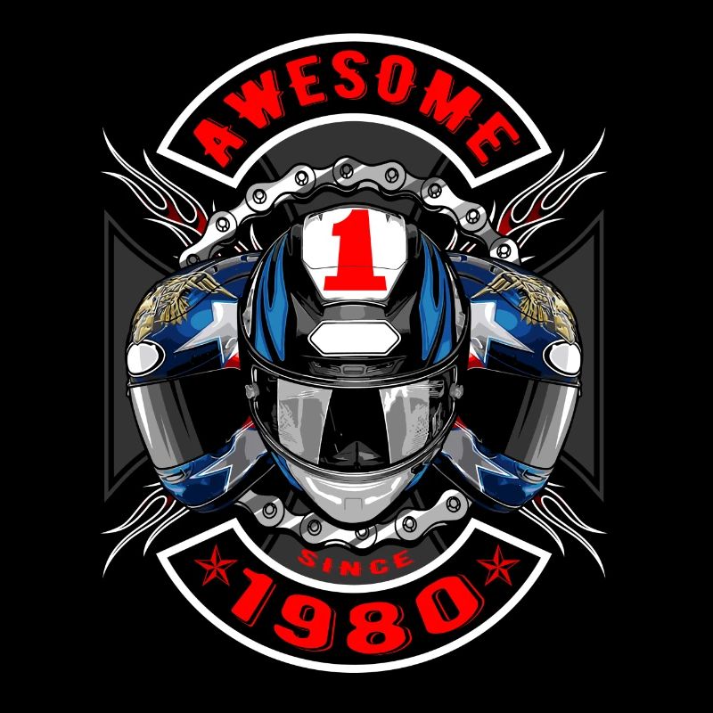 Awesome since 1980, Biker Geburtstag